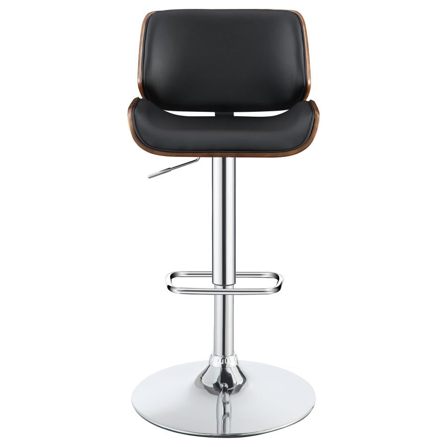 Folsom Black Adjustable Bar Stool - MyWaynesHome #