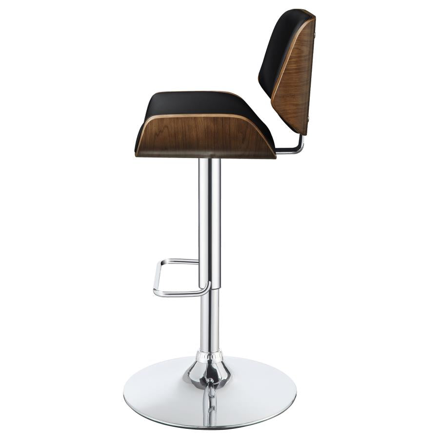 Folsom Black Adjustable Bar Stool - MyWaynesHome #