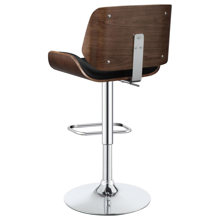 Folsom Black Adjustable Bar Stool - MyWaynesHome #