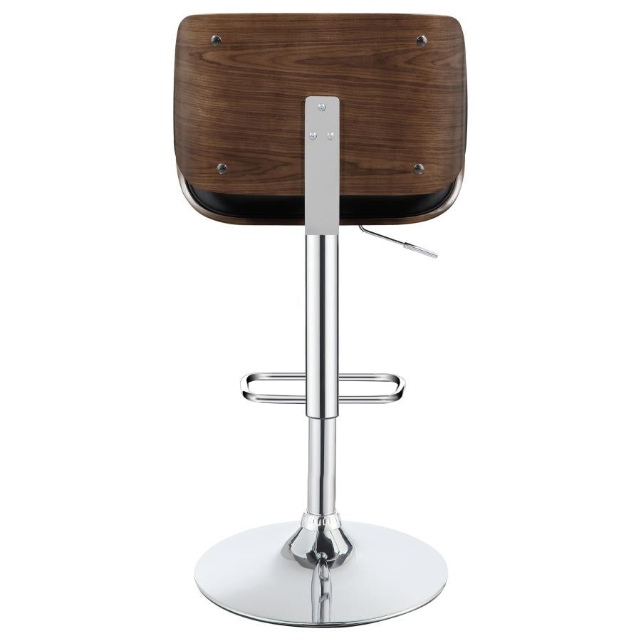 Folsom Black Adjustable Bar Stool - MyWaynesHome #