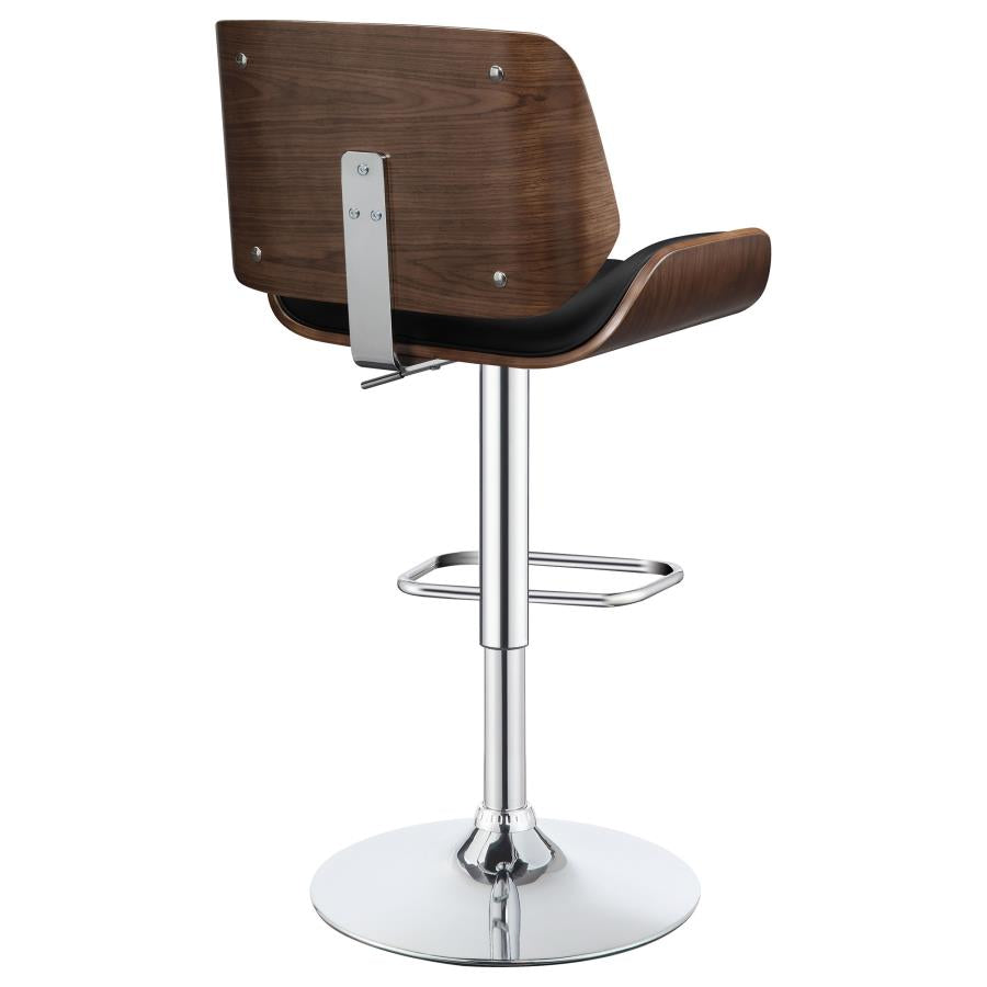 Folsom Black Adjustable Bar Stool - MyWaynesHome #