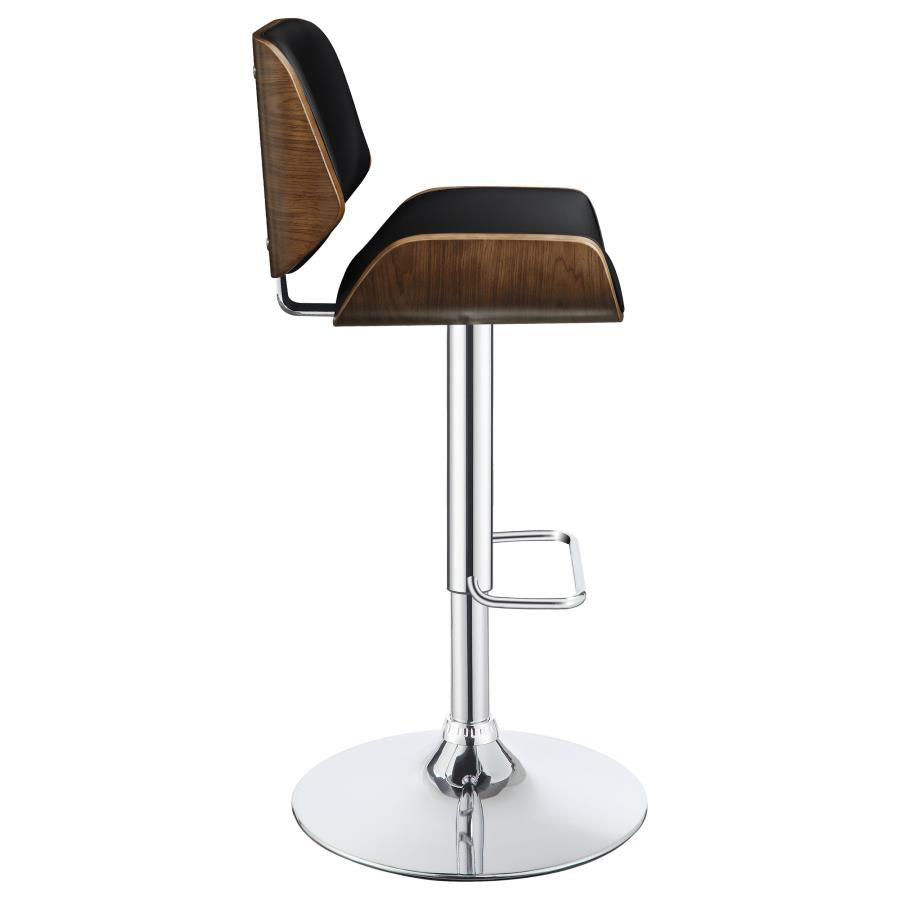 Folsom Black Adjustable Bar Stool - MyWaynesHome #