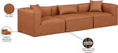 Cube - Modular 3 Piece Sofa - Cognac