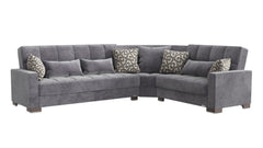 Ottomanson Armada - Upholstered Convertible Sectional With Storage - Microfiber