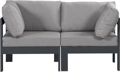 Nizuc - Outdoor Patio 2 Seat Modular Sofa With Gray Frame