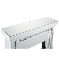 Nysa - 42" Fireplace - Mirrored & Faux Crystals