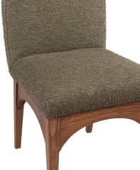 Waldorf - Boucle Dining Side Chair With Brown Legs