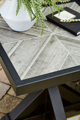 Beachcroft - Square End Table - Black / Light Gray