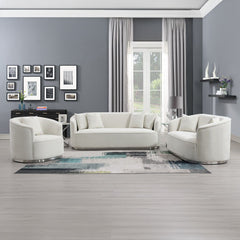 Odette - Chair With Pillow - Beige Chenille