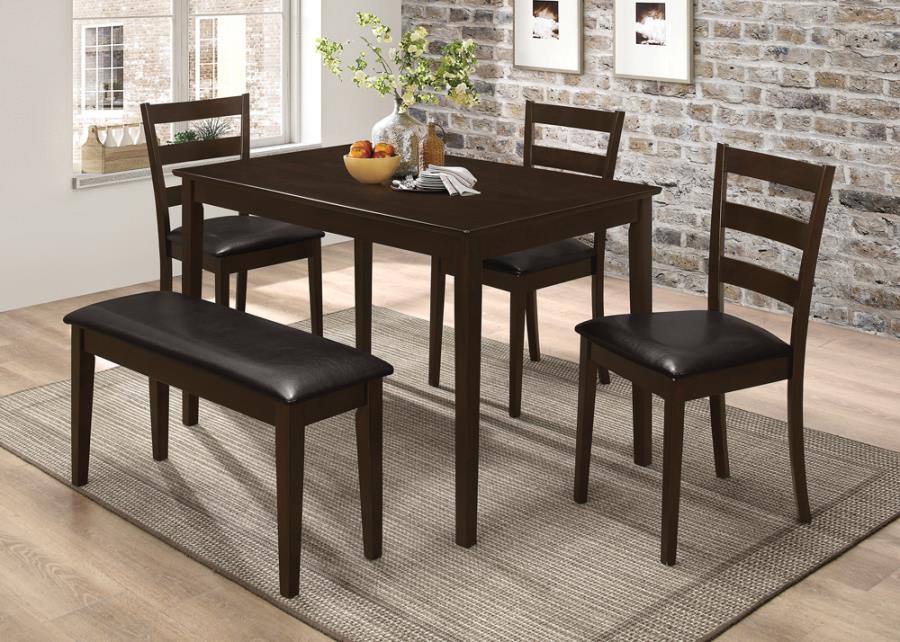 Guillen Brown 5 Pc Dining Set - MyWaynesHome #