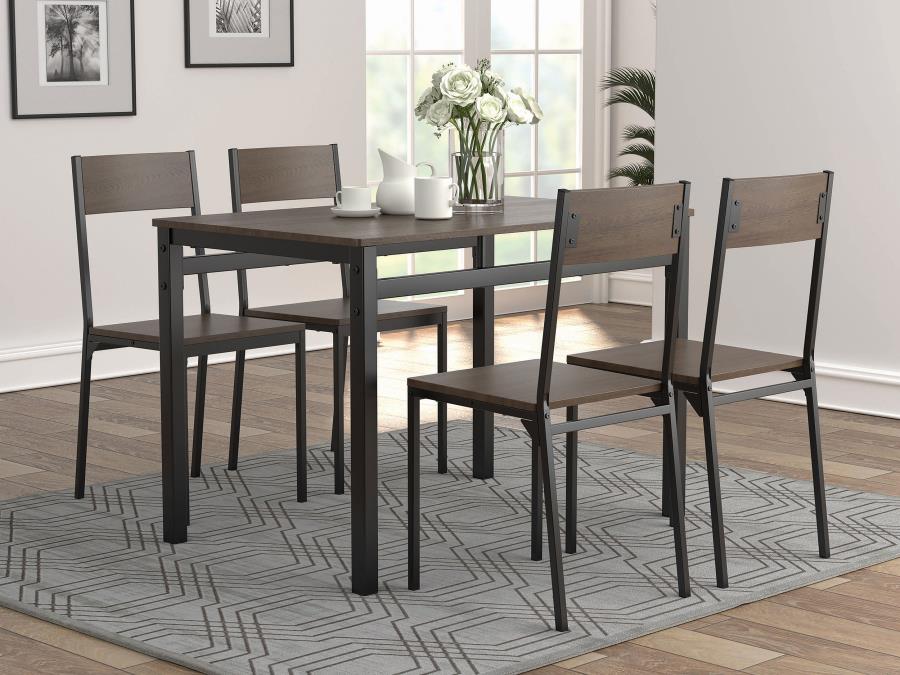 Lana Black 5 Pc Dining Set - MyWaynesHome #