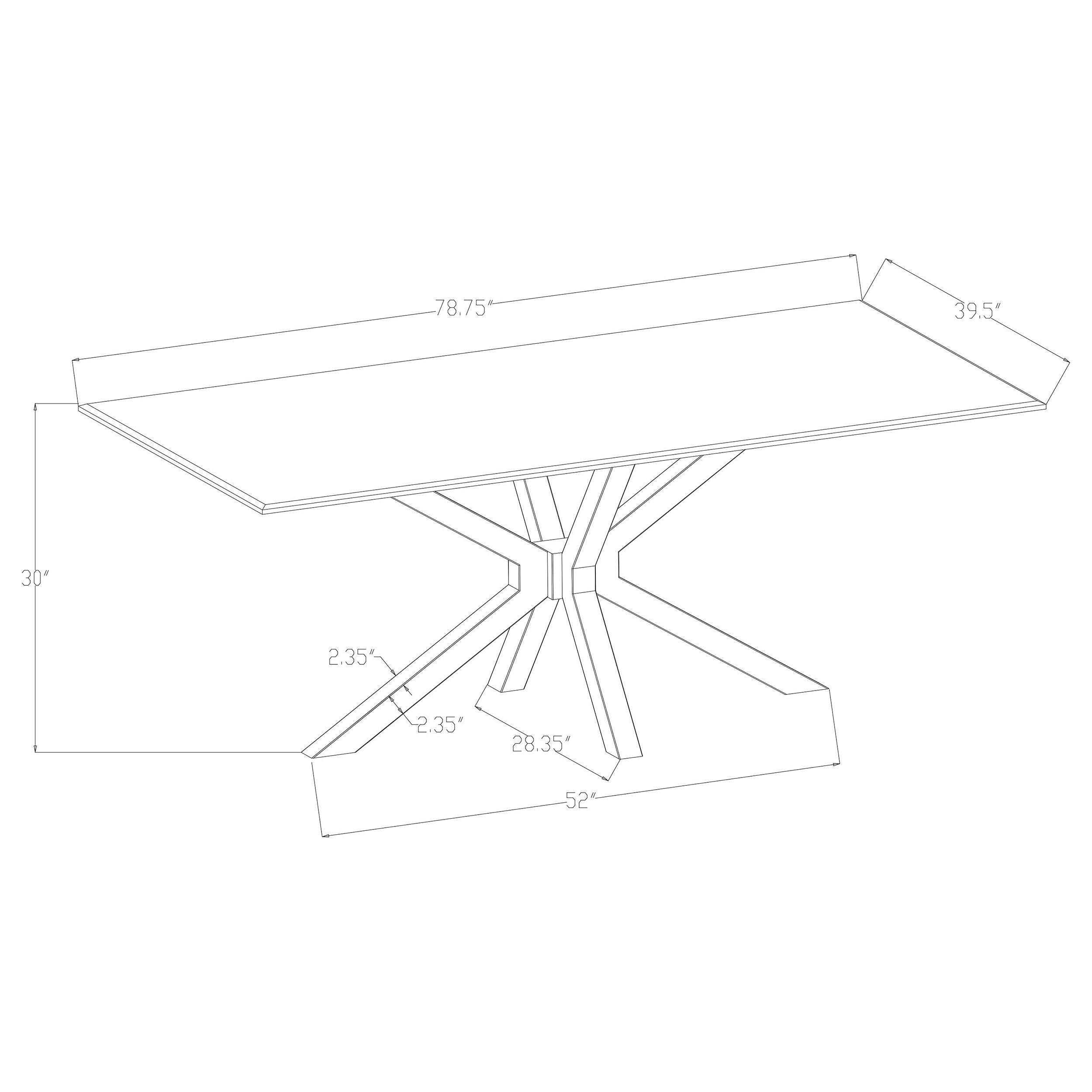 Venera Rectangular 79-inch Faux Marble Dining Table White - MyWaynesHome #