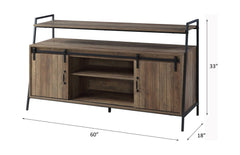 Rashawn - TV Stand - Rustic Oak & Black