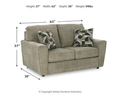 Cascilla - Loveseat - Light Gray