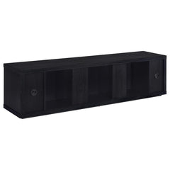 Deiter - 79" TV Stand Fireplace Media Console - Black