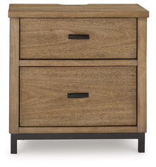 Tomtyn - Two Drawer Night Stand - Light Brown