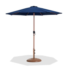 Fiji - Aluminum Patio Umbrella With Round Teak Base
