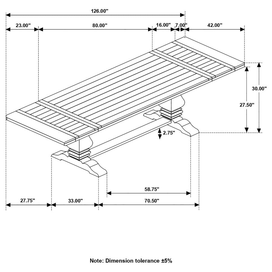 Florence Brown Dining Table - MyWaynesHome #