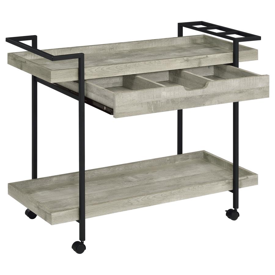 Ventura Grey Bar Cart - MyWaynesHome #