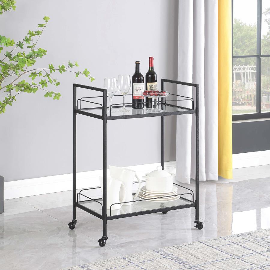 Curltis Black Bar Cart - MyWaynesHome #
