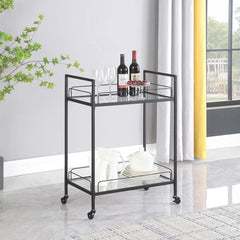 Curltis Black Bar Cart - MyWaynesHome #