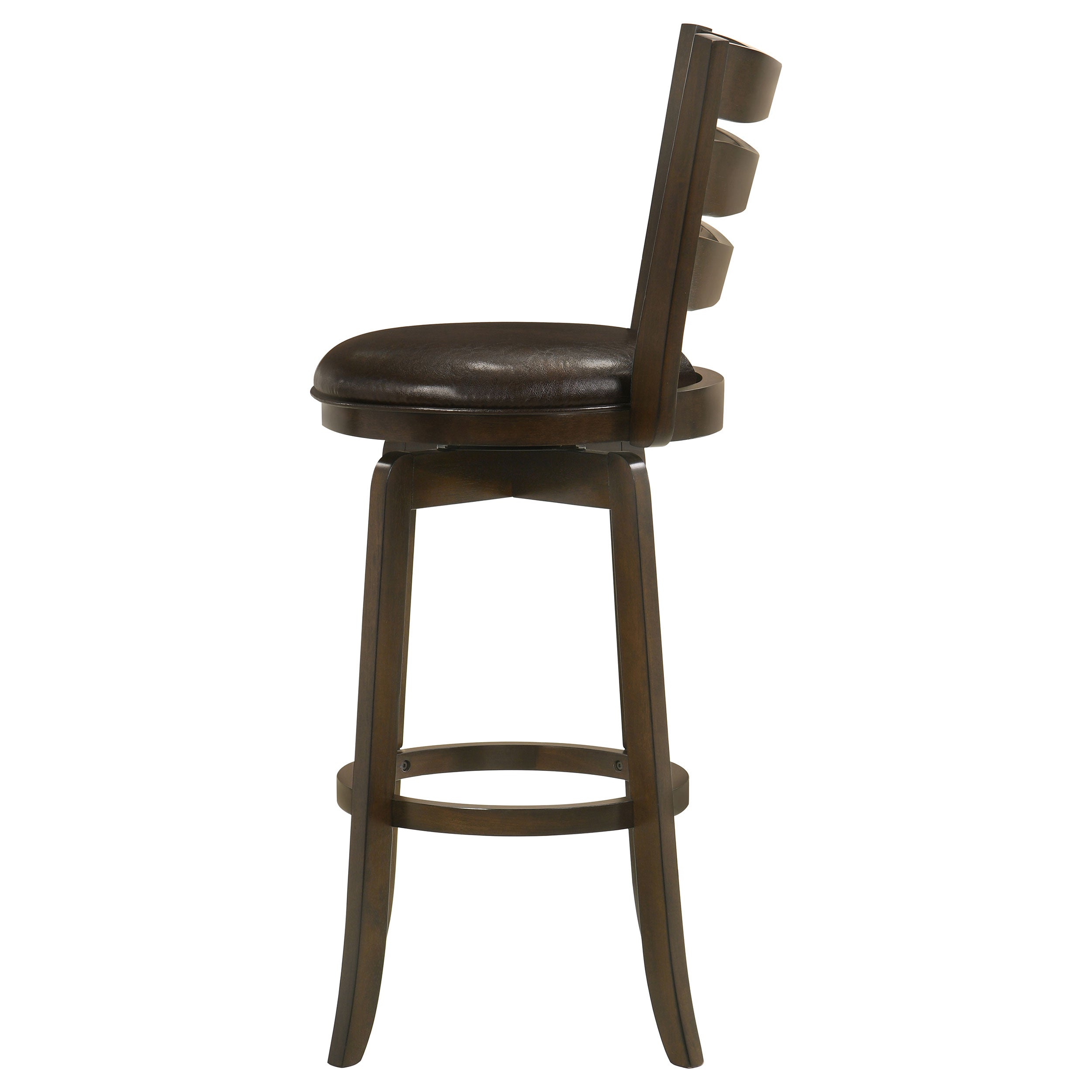 Murphy Wood Pub Height Swivel Bar Chair Dark Brown - MyWaynesHome #
