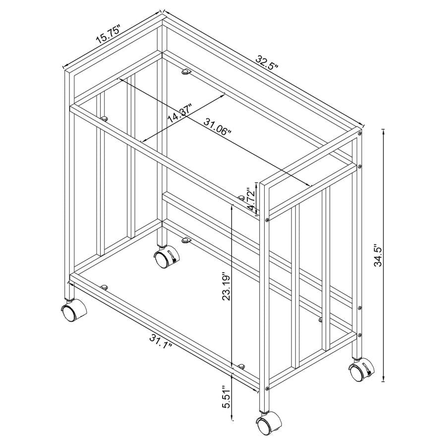 Cara Gold Bar Cart - MyWaynesHome #