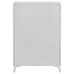 Cassia - 5-Drawer Bedroom Chest Of Drawers - White High Gloss