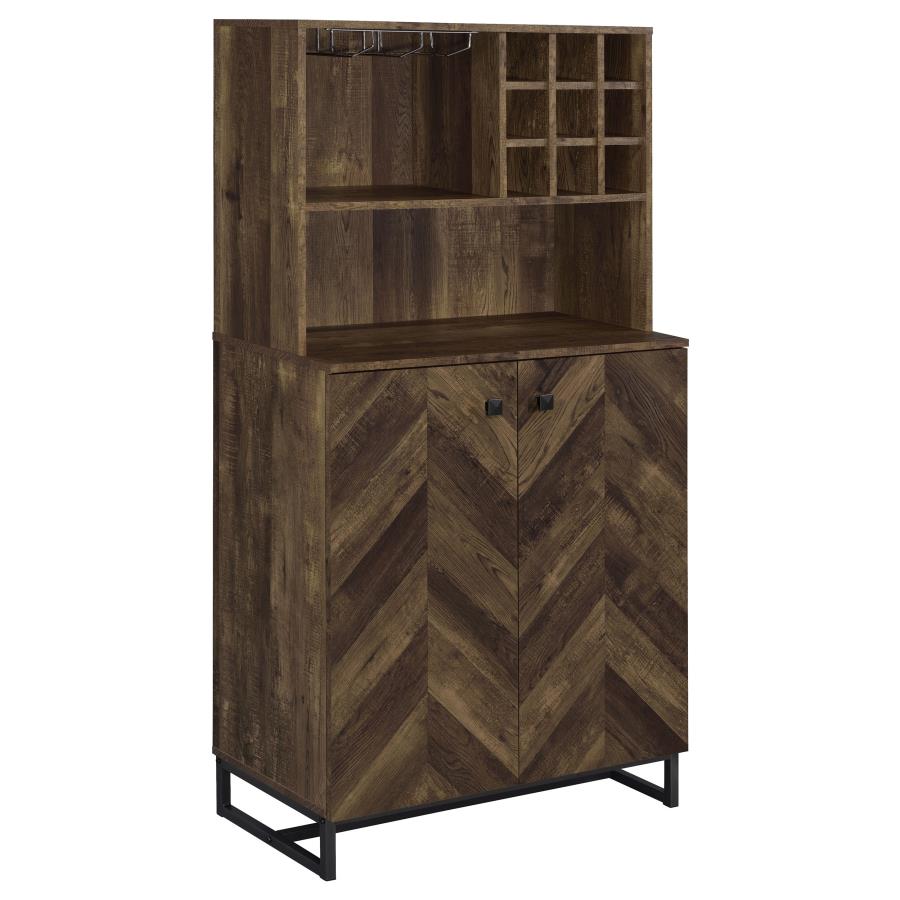 Mendoza Brown Bar Cabinet - MyWaynesHome #
