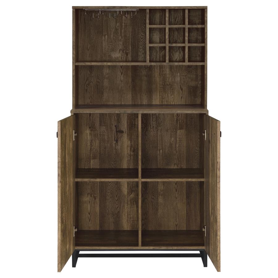 Mendoza Brown Bar Cabinet - MyWaynesHome #