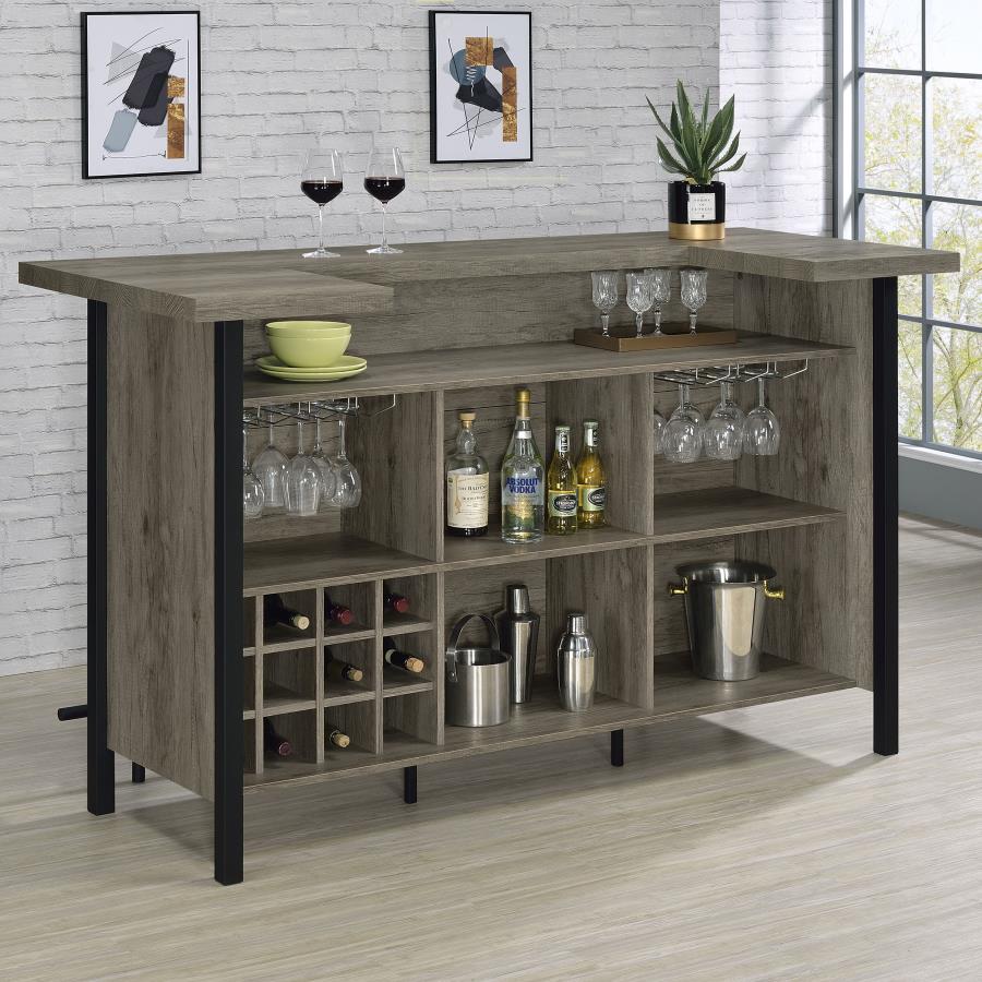 Bellemore Brown Home Bar - MyWaynesHome #