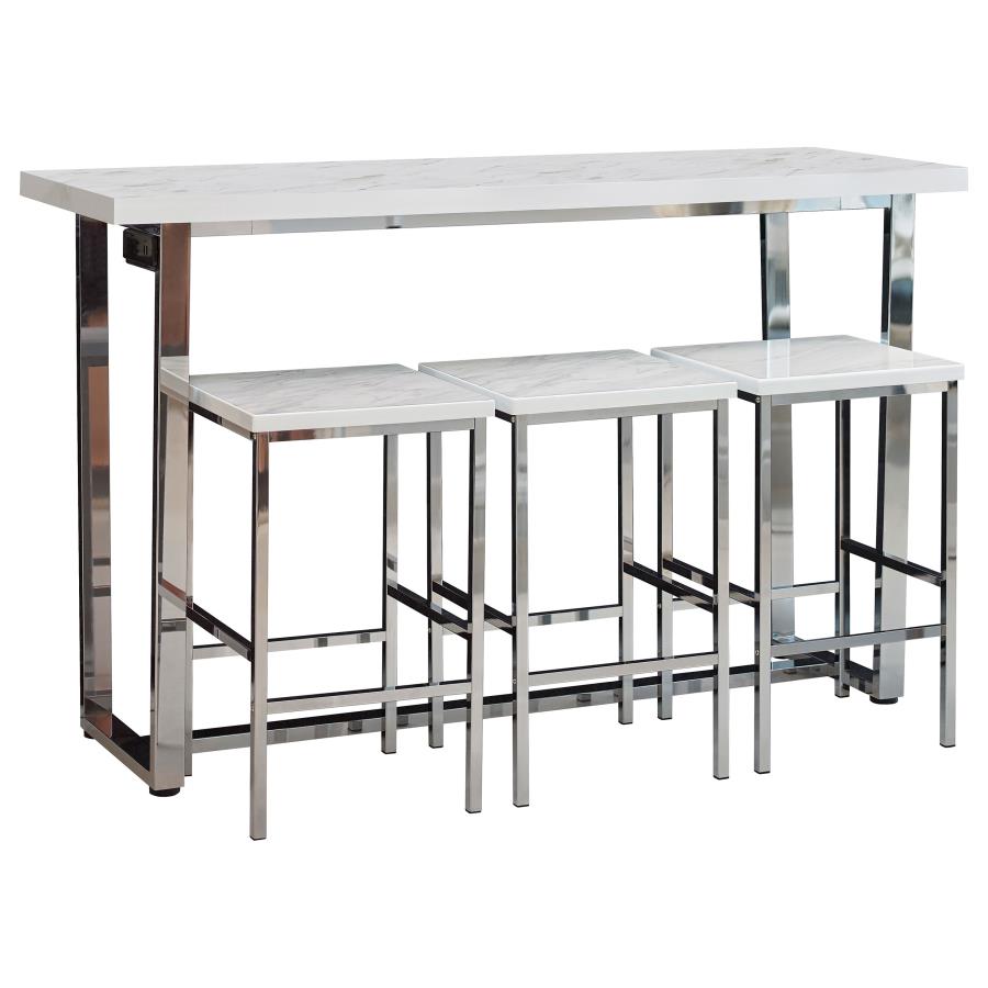 Marmot White 4 Pc Counter Height Dining Set - MyWaynesHome #