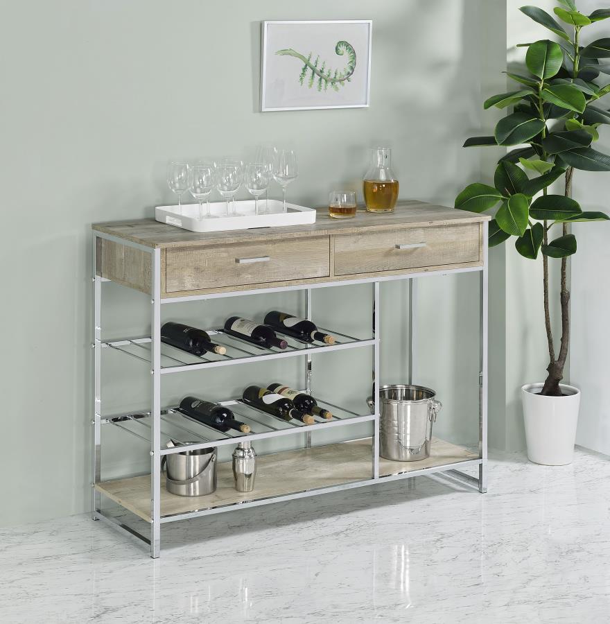 Melrose Grey Bar Cabinet - MyWaynesHome #