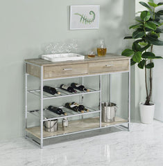 Melrose Grey Bar Cabinet - MyWaynesHome #