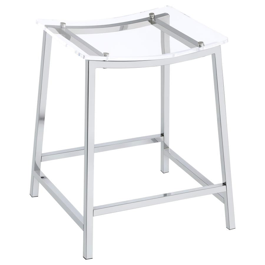 Jovani Silver Counter Stool - MyWaynesHome #
