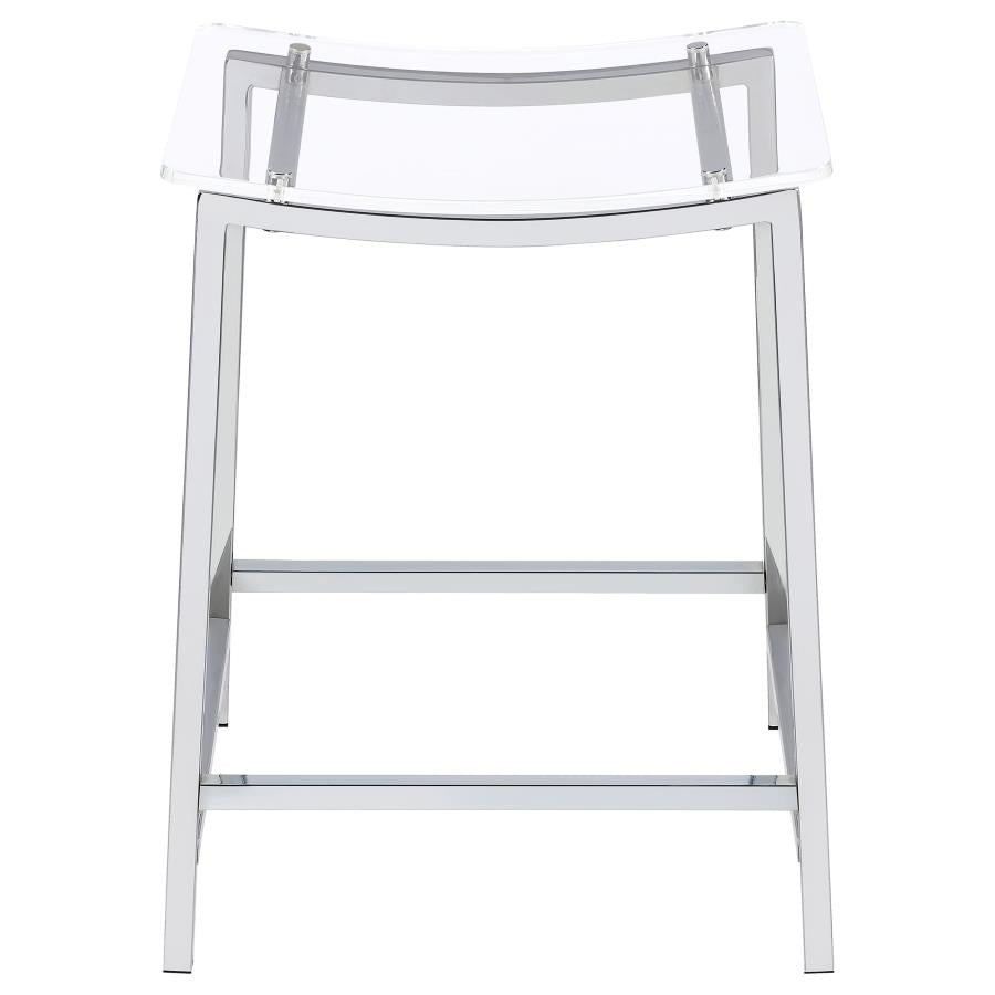 Jovani Silver Counter Stool - MyWaynesHome #