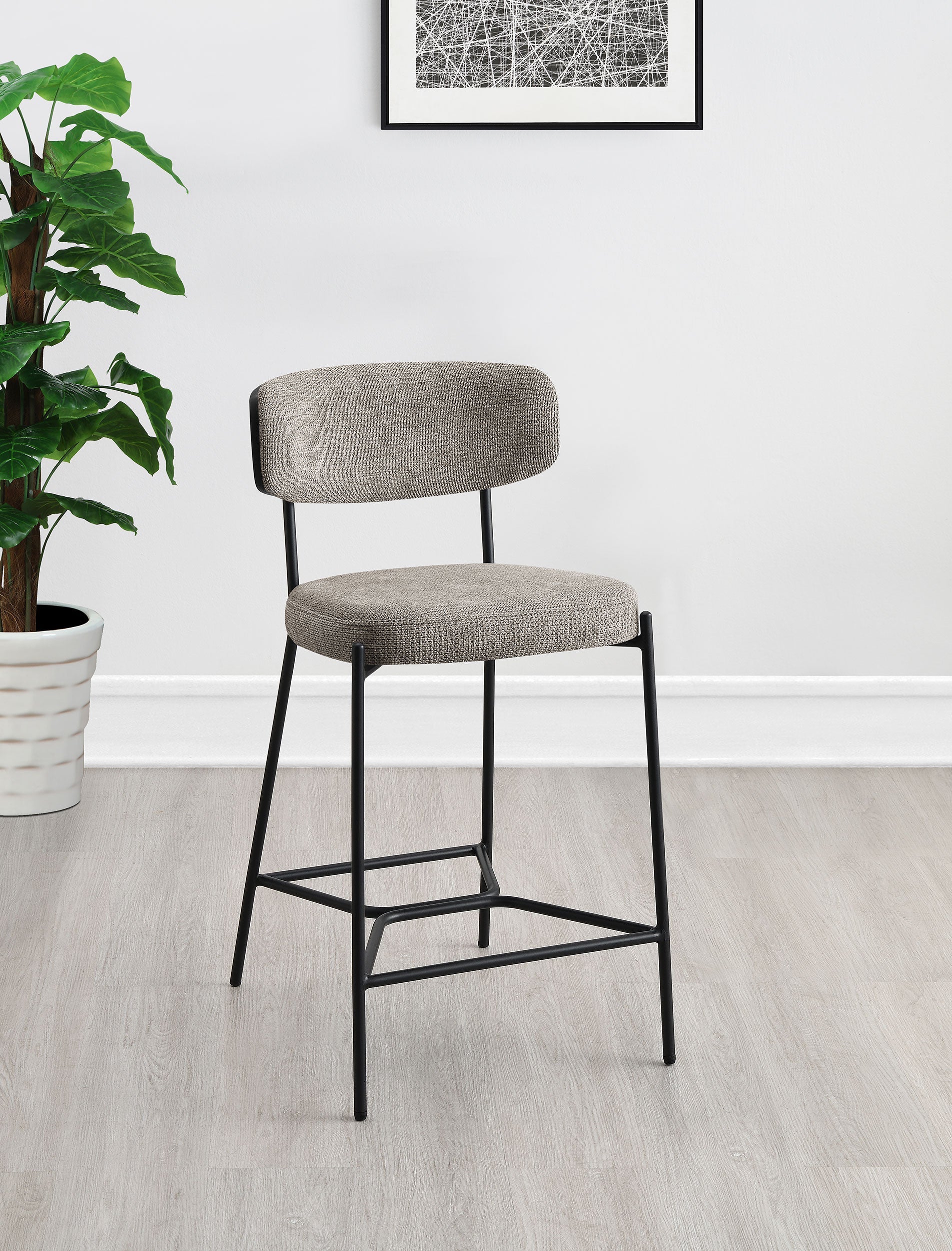 Elison Counter Height Bar Stool Light Brown (set Of 2) - MyWaynesHome #