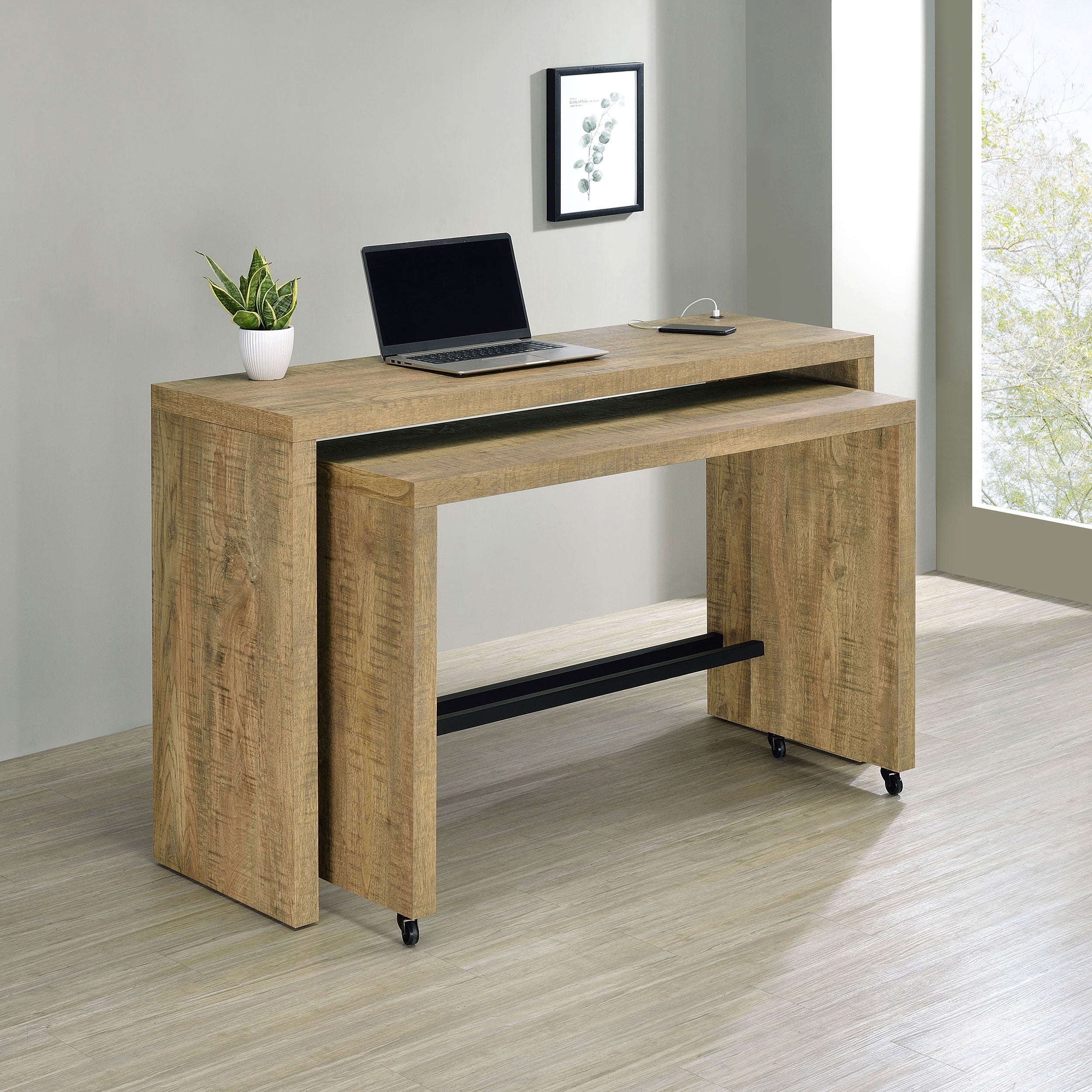 Davista 4-piece Counter Height Table Set Mango Brown - MyWaynesHome #