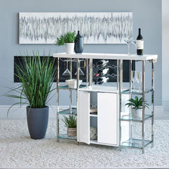 Gallimore White Bar Cabinet - MyWaynesHome #