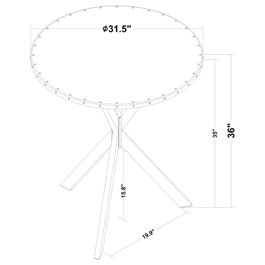 Kenzo Silver Bar Table - MyWaynesHome #