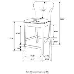 Rolando Grey Counter Stool - MyWaynesHome #