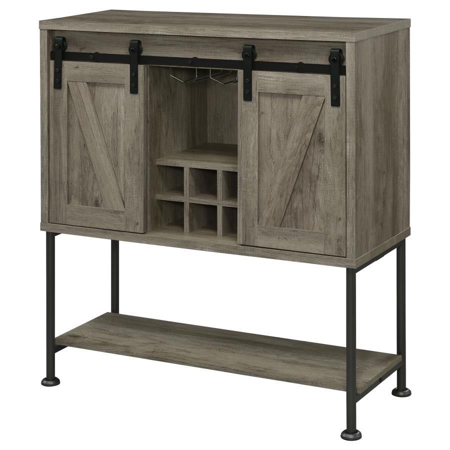 Claremont Grey Bar Cabinet - MyWaynesHome #