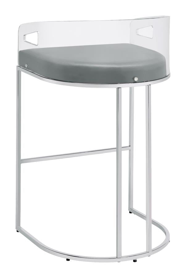 Thermosolis Silver Bar Stool - MyWaynesHome #