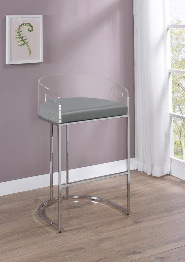 Thermosolis Silver Bar Stool - MyWaynesHome #