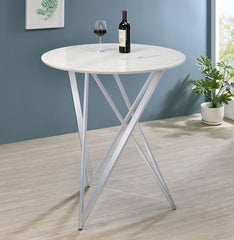 Bexter White Bar Table - MyWaynesHome #