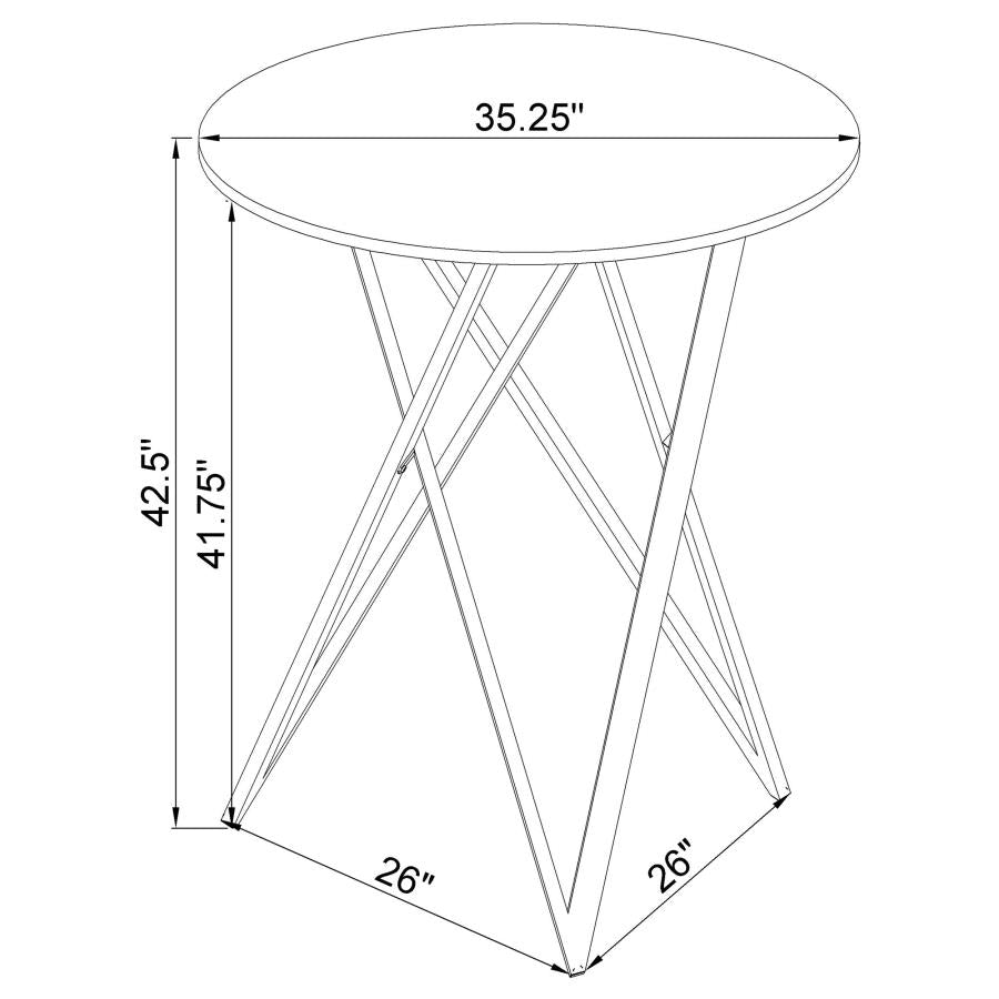 Bexter White Bar Table - MyWaynesHome #