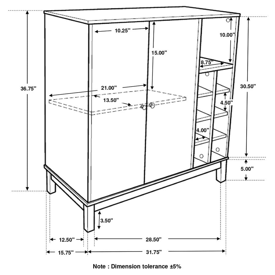 Cheyenne Grey Bar Cabinet - MyWaynesHome #
