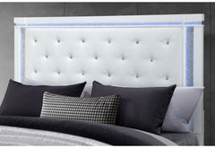 Alina - 5 Piece King Bedroom Set With LED, Cooler, Speaker And USB - White