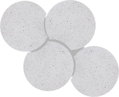 Dimple - 20" 4 Piece Modular Coffee Table - Terazzo Finish