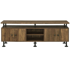 Ensata II - TV Stand - Rustic Oak & Black